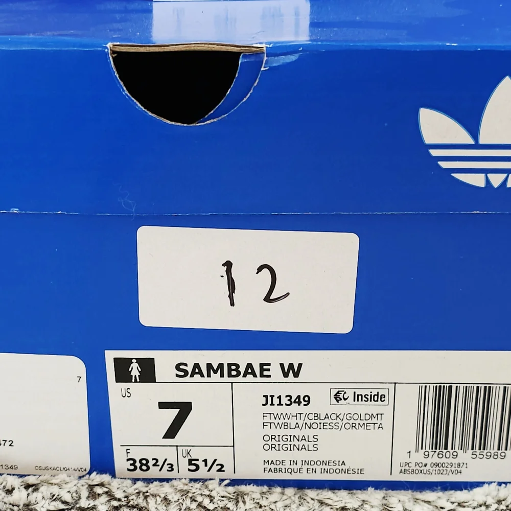 🔥 adidas Originals Sambae Platform Sneakers - White/Black/Gum - Women’s Size 7 - Picture 6 of 7